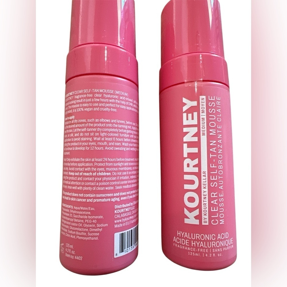 Kourtney Kellar Clear Self Tanning Mousse Medium NEW set of 2 - Picture 3 of 3